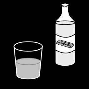 chocolademelk / glas chocolademelk